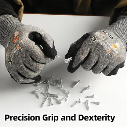 Schwer A4 AIR-SKIN Cut Resistant Work Gloves, Ultra Lightweight, AR5918, S - color: Gray, size: Small