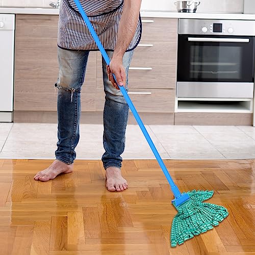 Large Microfiber Tube Mop Heads,Heavy Duty Mop Head,Highly Absorbent,Commercial Mop Head Replacement,Wet Mop Heads Replacement,for Hardwood, Tile, Laminate Floors (Green 6) - color: Green 6