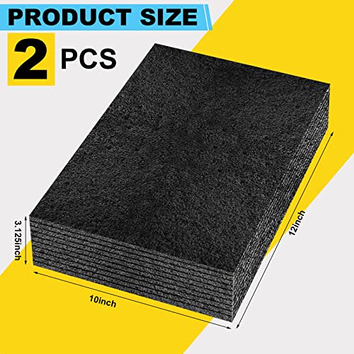 Hoolerry 2 Pcs Polyethylene Foam Block, 12" X 10" X 3.125", Black - size: 12" X 10" X 3.125"