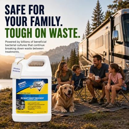 Black Diamond Stoneworks GET SERIOUS RV,Boat,Camper Chemical Toilet Holding Tank Treatment&Deodorizer.Works Faster Than Tablets or Packs in Grey&Black Water. Concentrated with Stress Relief Fragrance - size: 128 Fl Oz (Pack of 1)