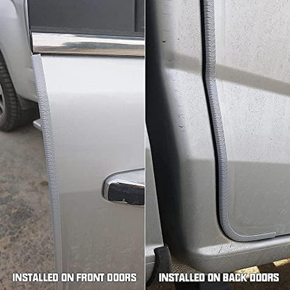 Winunite 16.4ft(5m) No Glue Car Door Edge Guards Light Gray - color: gray, size: 16.4 ft