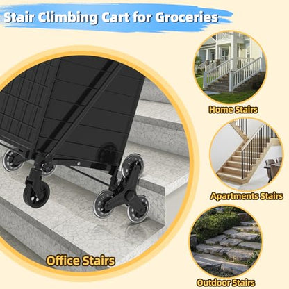 JIALIJIU Folding Stair Climber Cart with Waterproof Bag