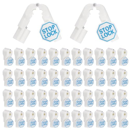 uxcell Pegboard Hook Stop Locks, 5mm White Display Hook Locks 50Pcs - color: White, size: 5mm