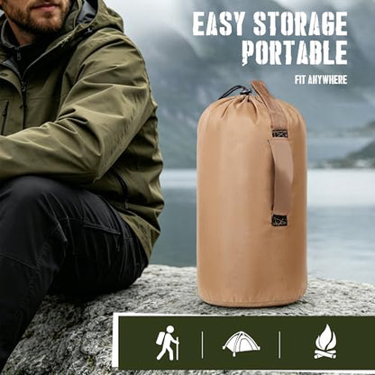 Lenotos Woobie Blanket, Thermal Insulated Military Poncho Liner, Water-Resistant, Portable, Insulation, for Hiking, Survival with Compression Carry Bag (Od - Coyote) - color: Od-coyote