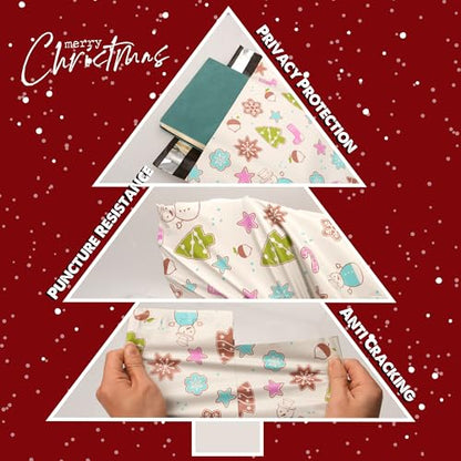 Christmas Poly Mailer 6x9 Inch 100 Pcs, Christmas Elements - color: Christmas Elements, size: 6x9 Inch 100Pcs