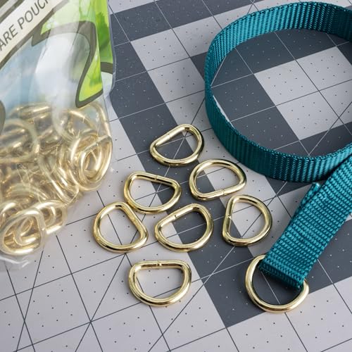 Country Brook Design - Welded D-Rings (3/4 Inch) - color: Brass Plated, size: 25 (Pack of 1)