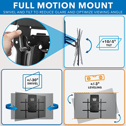 Mount-It! Motorized Fireplace TV Wall Mount, Electric TV Mount with Height Adjustable Drop Down Arms for Mantel Installation, Fits 65, 70, 75, 80 Inch Screens