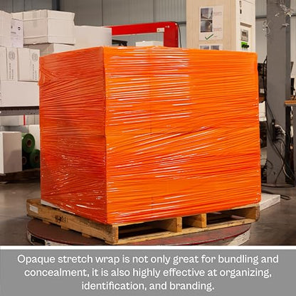 PSBM Dark Orange Stretch Wrap with Handles 8 Rolls 20 Inch x 1000 Feet 80 Gauge, Heavy Duty Plastic Wrap Industrial Strength Shrink Film for Moving, Packing & Shipping - size: 8 Rolls, style: Orange