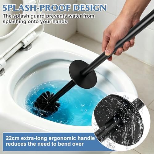 Toilet Bowl Brush and Holder for Bathroom 304 Stainless Steel Toilet Brush