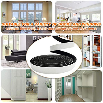 Foam Insulation Tape self Adhesive,Weather Stripping for Doors and Windows,Sound Proof soundproofing Door Seal,Weatherstrip,Pipe Cooling, Air Conditioning Seal Strip (W:1/2In xT: 1/2In XL: 13Ft) - size: 1/2 in x 1/2 in x 13 ft
