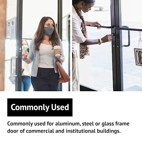 elox Swinging Narrow Stile Aluminum Door Mortise Deadbolt Lock, Swinging Deadbolt, 1-1/8" Backset, w/Aluminum & Bronze Duronodic Finish faceplate, Without Cylinder and Without Keys - color: Silver
