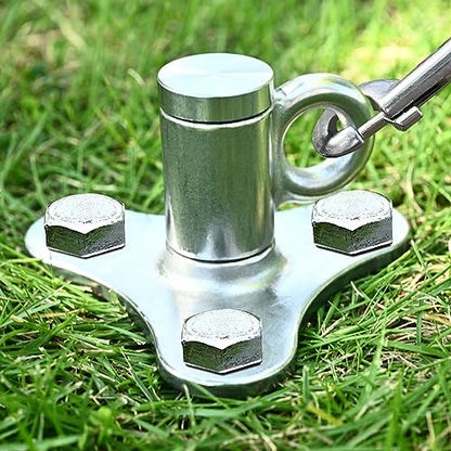 iklekione Dog Tie Out Stake, 304 Stainless Steel Outdoor Anti-Rust Dog Run