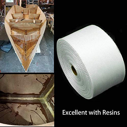 APT Strong Fiberglass Cloth Mesh Tape (2" x 36Yds), Repair, Reinforcement, Easy Resin Saturation Heat-Resistance and Insulation (50mm x 36Yds). - size: 2" x 36Yds