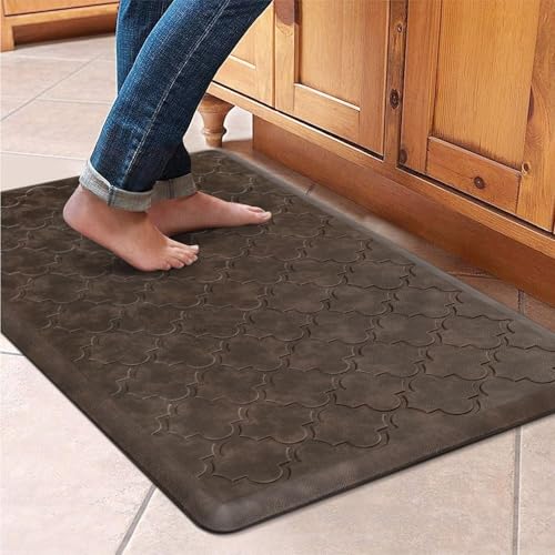 WISELIFE Kitchen Mat Cushioned Anti Fatigue Floor Mat, 20"x32", Brown - color: Brown, size: 1'8" x 2'6" (Rectangular)