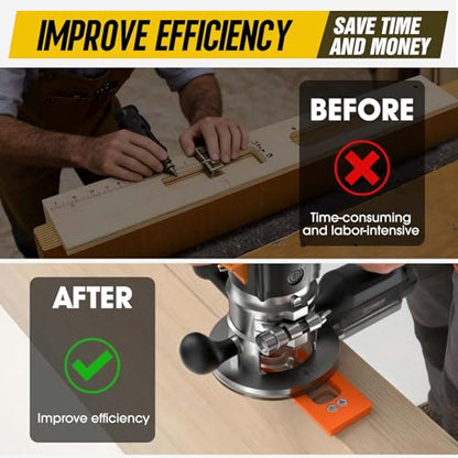 6 Inch Hidden Door Hinge with Slotting Jig Installation Kit