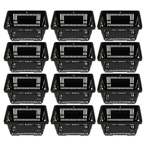 Shopping Basket 12-Pack 21L Black PP Durable Storage