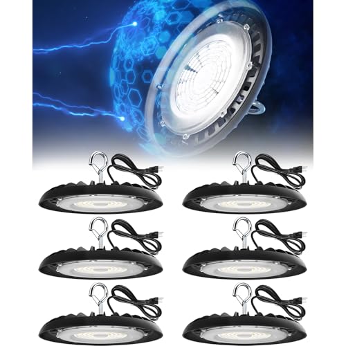 Barrina High Bay LED Shop Lights, 150W, 21000LM, IP65 Waterproof, 5000K - size: 6 Packs