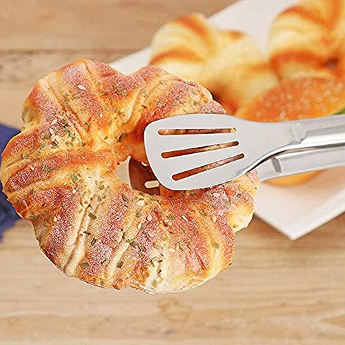 Serving Tongs Kitchen Tongs,Buffet Tongs, Stainless Steel Food Tong Serving Tong,small tongs 6 Pack (9 Inch) - size: 9 Inch