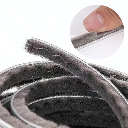 16 Ft (5m) 196 Inch Sliding sash Windows Doors Tape Pile Draught excluder Brush Seal Strip weatherstrip 5mm x 8mm (3/16 5/16 Inch, Gray) - size: 5mm * 8mm