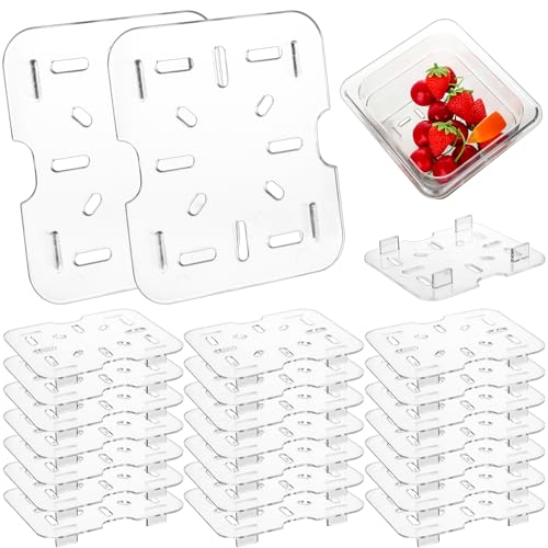 24 Pcs Plastic Drain Shelf, Drain Tray for 1/6 Size Food Pan - size: 1/6
