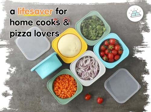 PLUS 1000ml Pizza Dough Proofing Containers, 2-Pack, Green - color: Green