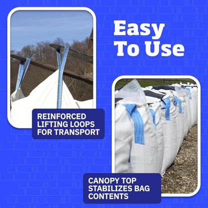 DURASACK Heavy Duty Builder's Bulk Bags 200 Gallon, Open Top