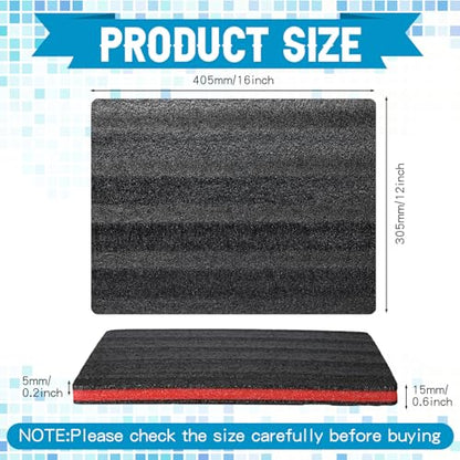 Outus 4 Pcs Polyethylene Foam, 16 x 12 x 1 Inch, Red, Black - color: Red, Black, size: 16 x 12 x 1 Inch