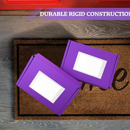 Spakon 50 Packs Shipping Boxes, Cardboard, Purple, 6 x 4 x 1.6 Inches - color: Purple, size: 6 x 4 x 1.6 Inches