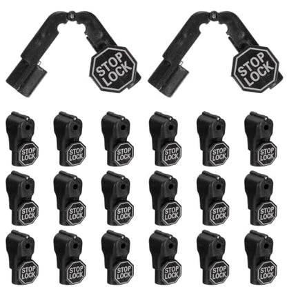 uxcell Pegboard Hook Stop Locks, 4mm Black Display Hook Locks 20Pcs - color: Black, size: 4mm