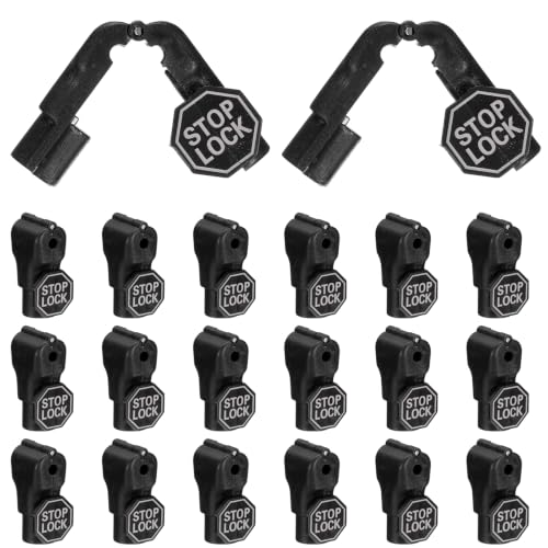 uxcell Pegboard Hook Stop Locks, 4mm Black Display Hook Locks 20Pcs - color: Black, size: 4mm