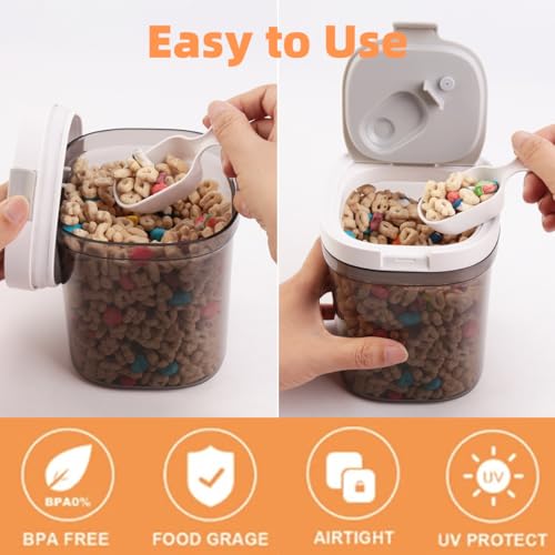 LANGMINGDE 4PCS Coffee Storage Containers, BPA Free Plastic Kitchen Canisters Set for Ground Coffee, Spices, Herbs, Candy, Snacks, FA-G310074 - color: (Transparent Gray)2x1300ml+2x800ml≈ 2x32oz+2x20oz