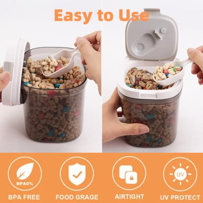 LANGMINGDE 4PCS Coffee Storage Containers, BPA Free Plastic Kitchen Canisters Set for Ground Coffee, Spices, Herbs, Candy, Snacks, FA-G310074 - color: (Transparent Gray)2x1300ml+2x800ml≈ 2x32oz+2x20oz