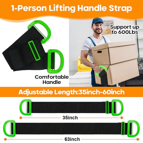 Moving Straps,2-Person Lifting & Moving System,Furniture Lifting Straps with Chest Buckle for Furniture,Mattresses,Appliances,Heavy Objects up to 1000lbs - style: 2-Person Lifting & Moving System