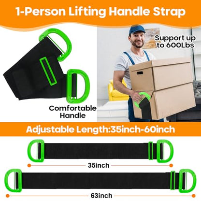 Moving Straps,2-Person Lifting & Moving System,Furniture Lifting Straps with Chest Buckle for Furniture,Mattresses,Appliances,Heavy Objects up to 1000lbs - style: 2-Person Lifting & Moving System