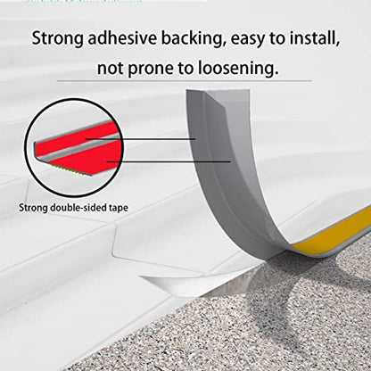 5 Pack Rubber Stair Nosing - 3.3Ft Stair Anti-Slip Adhesive Strip, Made of Wear-Resistant Rubber, Mute, Easy to Install - Indoor/Outdoor, Helps Elderly and Children Prevent Slipping (Light Brown) - color: Light Brown