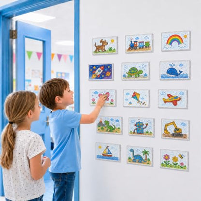 16 Pcs 5 x 3 Acrylic Sign Holder Wall Mount with Tape Adhesive - style: 16 Pcs-5×3 Inch-Horizontal