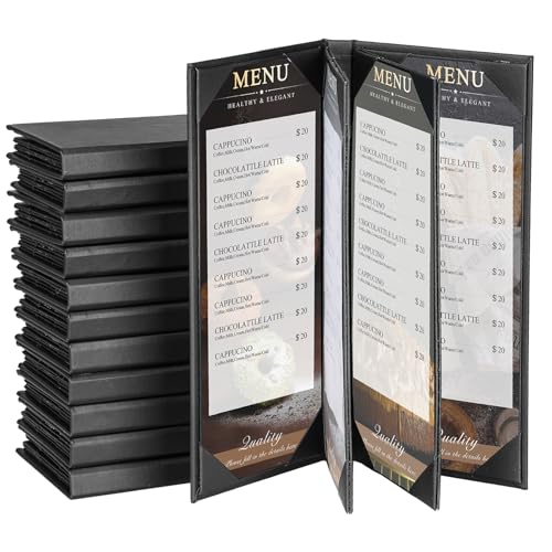 12 Pack 6 View Menu Holder Menu Covers 4.25" x 11" - size: 6 View