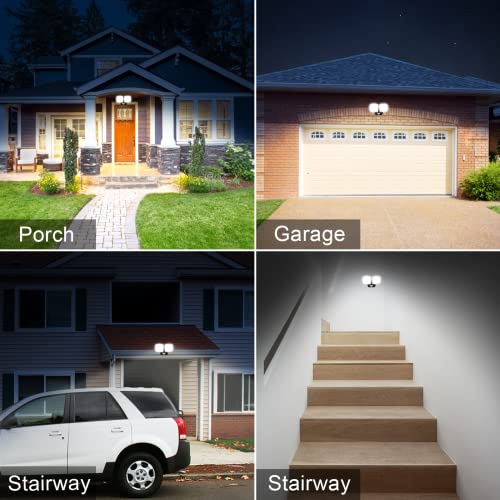 Battery Powered Motion Sensor Security Light,5000K 1000LM High Brightness,6 -Month Battery Life,No Wiring Installation,49FT Sensing Distance,Indoors or Outdoor Used,2-Year Warranty