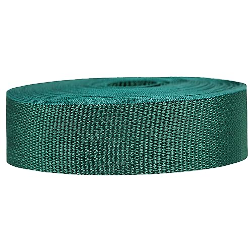Strapworks Lightweight Polypropylene Webbing - Poly Strapping for Outdoor DIY Gear Repair, Pet Collars, Crafts – 1.5 Inch by 10, 25, or 50 Yards, Over 20 Colors - color: Forest Green, size: 1.5" x 25 yard