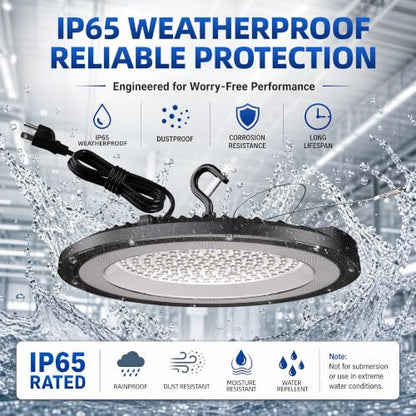UFO High Bay LED Shop Lights 200W 10 Pack 5000K with 5ft Plug