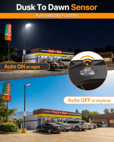 300W LED Parking Lot Lights 45000lm 5000K Slip Fit Mount 2-Pack - size: 300W 2PACK