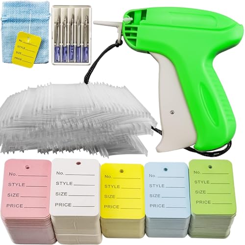 Vmiapxo 5506-Piece Price Tagging Gun Kit for Clothing, Tag Attacher Machine - color: Green Tag Gun & Colorful Tags, size: 5506 PCS