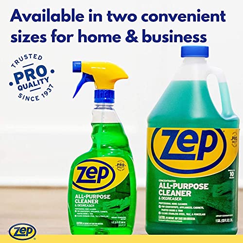 Zep All-Purpose Cleaner and Degreaser - 1 Gallon (1 Unit) ZU0567128 - Heavy Duty Industrial Cleaner for Business & Household Used in Kitchen,Countertops,Appliances,Walls and Floor Surfaces (Pack of 4) - size: 128 Fl Oz (Pack of 4)