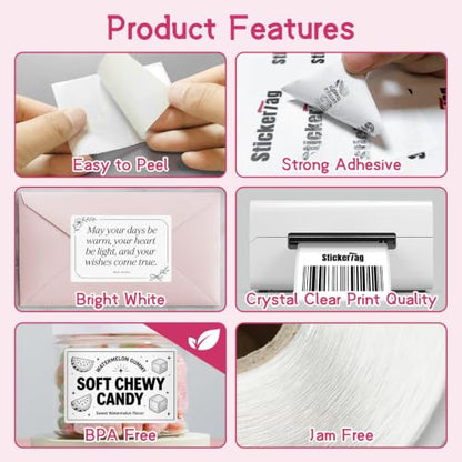 12 Rolls 3" x 2" Direct Thermal Shipping Labels for Small Business Supplies - size: 3" x 2" - 12 Rolls