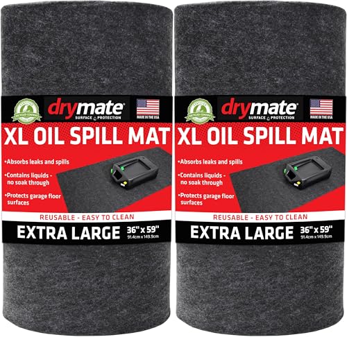 Drymate XL Oil Spill Mat Premium Absorbent Oil Pads USA Made, 36"x59" 2Pack - size: 36" x 59" (2-Pack)