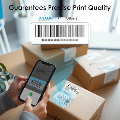 KNAON 4x6 Thermal Shipping Labels - 500 Pack Fanfold, Direct Thermal Labels - size: 500 Labels