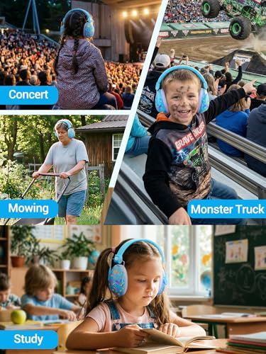 Dr.meter Kids Ear Protection for Monster Truck, Noise Reduction Ear Muffs - color: Print Ocean Creature