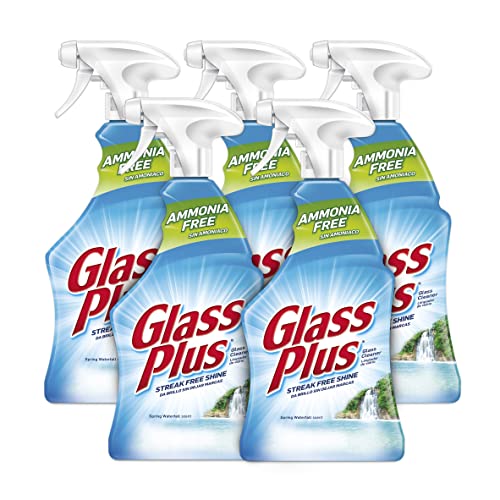 Glass Plus Glass Cleaner, 32 fl oz Bottle, Multi-Surface Glass Cleaner (Pack of 5) - size: 32 Fl Oz (Pack of 5)