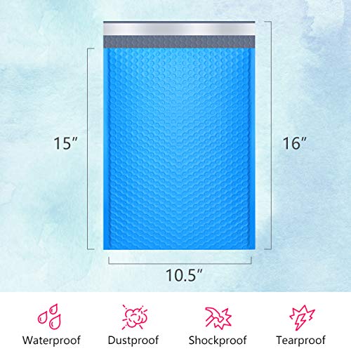 UCGOU Bubble Mailers 10.5x16 Inch Blue 25 Pack Poly Padded Envelopes Large #5 Mailing Packages Opaque Packaging Postal Self Seal Adhesive Waterproof Boutique Shipping Bags for Clothes - color: Blue, size: 10.5x16" 25PC