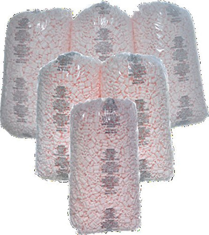 Bubblefast! Brand 21 cu. ft. (135 gallons) Pink Anti Static Packing Peanuts Popcorn (3.5 cu. ft x 6 Bags) - size: 21 cu. ft.